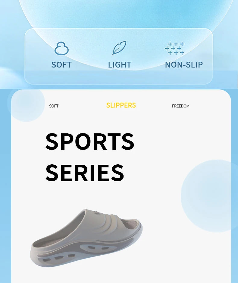 Men's Outdoor Slides Summer Thick Sole Sandals, Non-Slip Durable Beach Flip Flops, Open Toe Fashion Casual Sports Slippers
