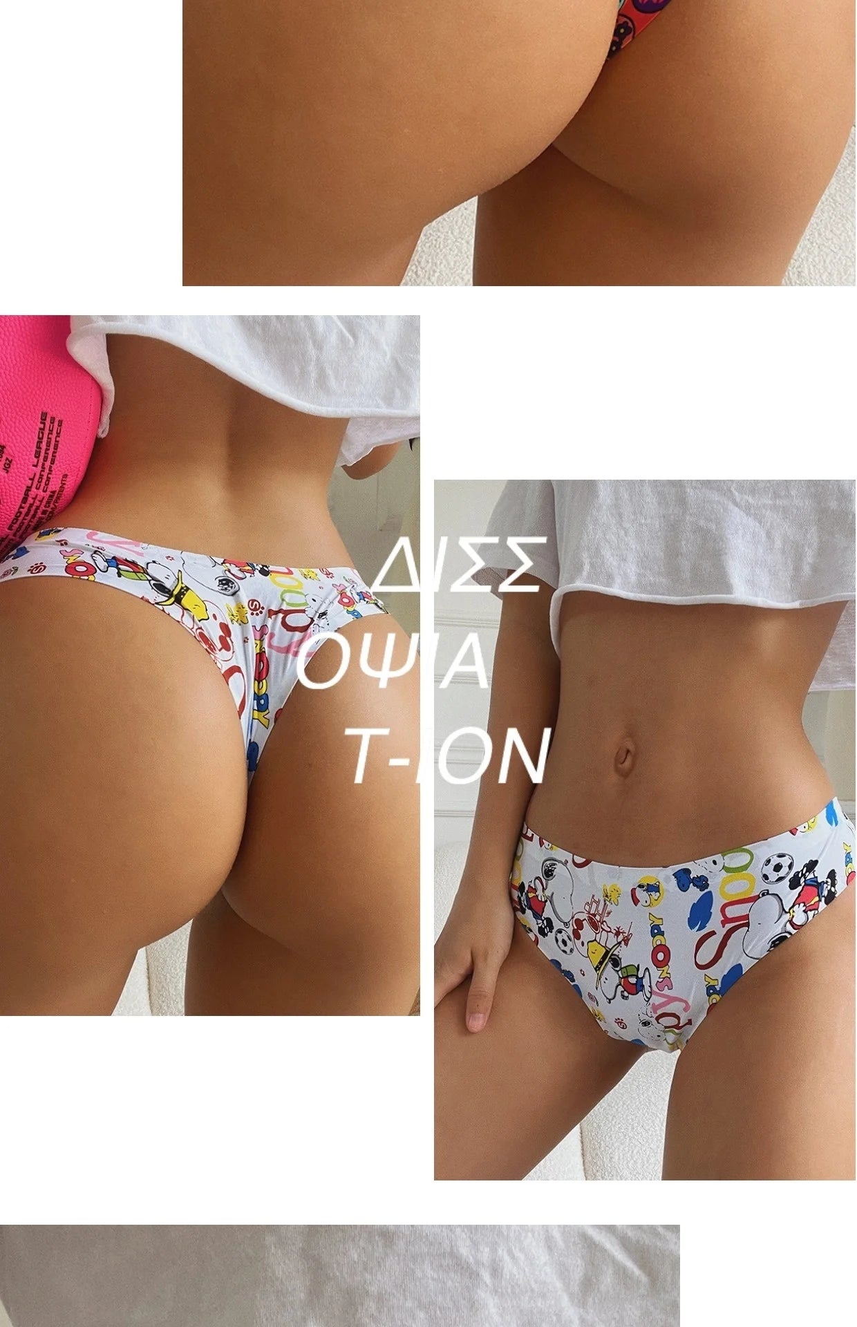 SP&CITY Graffiti Printed Ice Silk Sexy Thong Low Waist Sports Sexy Women's Underwear Fitness Traceless Panties Seamless Briefs