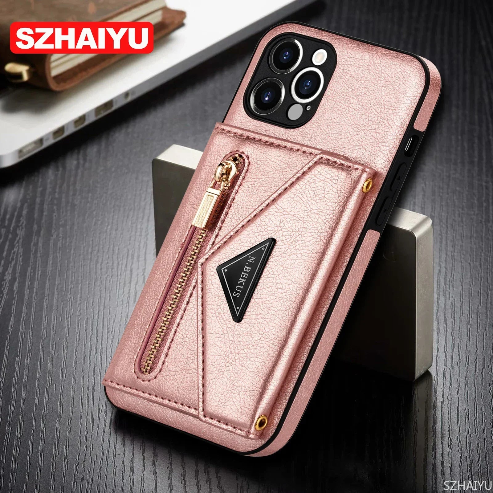 Zipper Wallet for IPhone 15 14 13 16 17 Air Pro Max 12 Mini 11 Plus Case with Card Holder Lanyard Strap Crossbody Leather Cover