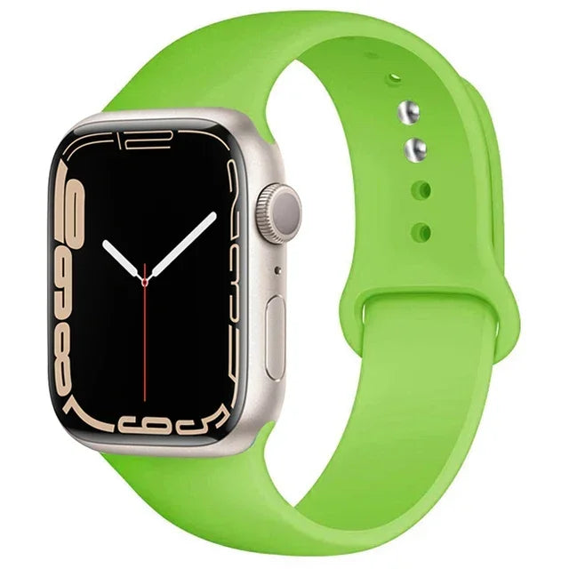 Silicone Band For Apple Watch strap 46mm 44mm 45mm 40mm 41mm 42-38mm 49mm sport bracelet iwatch series 11 10 9 8 7 6 5 SE Ultra3