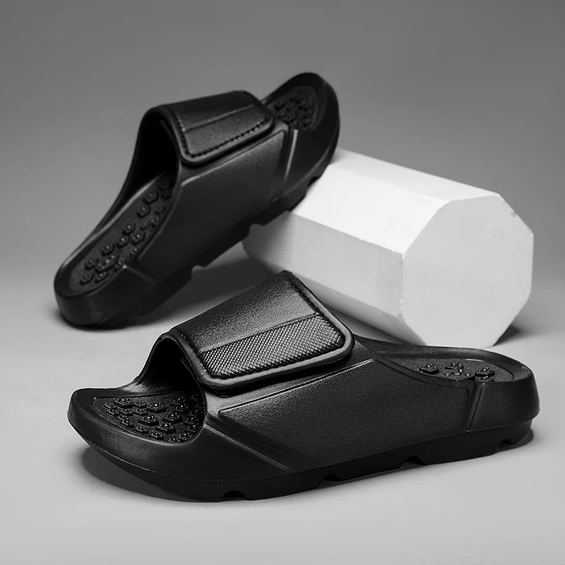 New Summer Men Massage Slippers Sides Indoor Outdoor Sandals Beach Casual Shoes Soft Sole Slides Men Flip-flops Men's Footwear