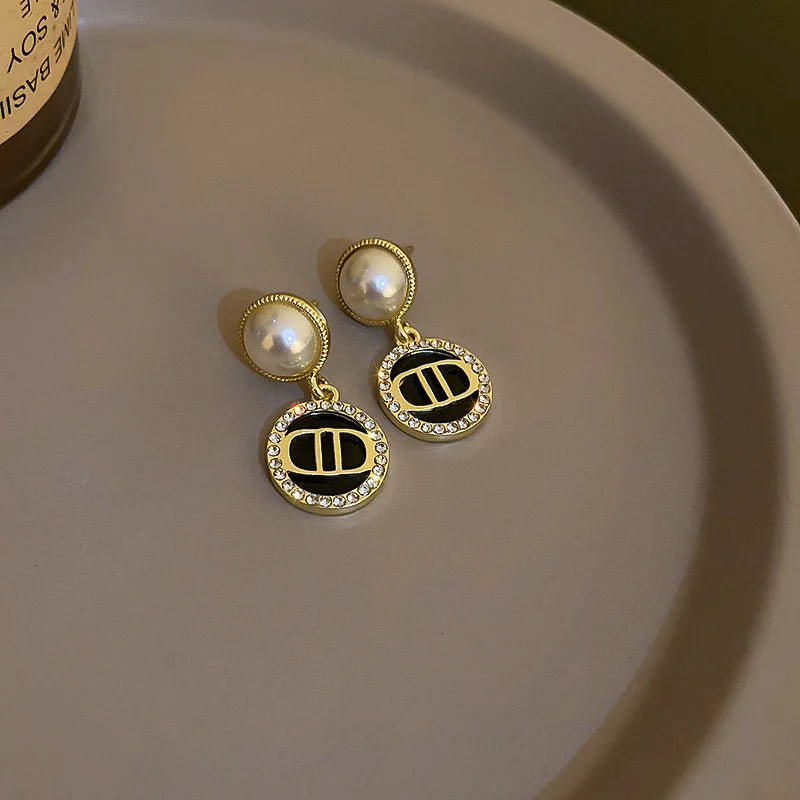 SHMIK Vintage Baroque Women Elegant Rhinestone Heart Earrings Jewelry Exquisite Lady Classic Middle Palace Drop Earring Gift