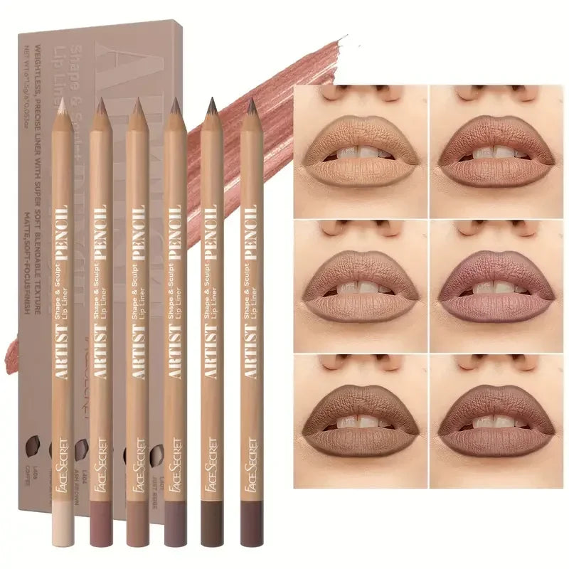 Face Secret 18 ColorLip Liner Pencil Weightless Precise With Super Soft Blendable Texture Matte Soft