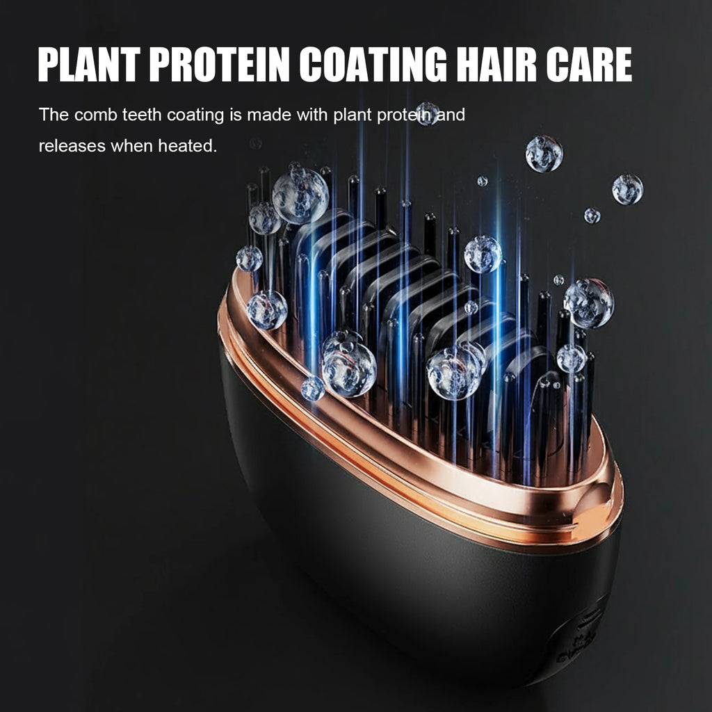 Electric Heating Straightener Portable Hair Straightener Brush Anti-Scald Shel Cordless Rechargeable Straightener For Women Men