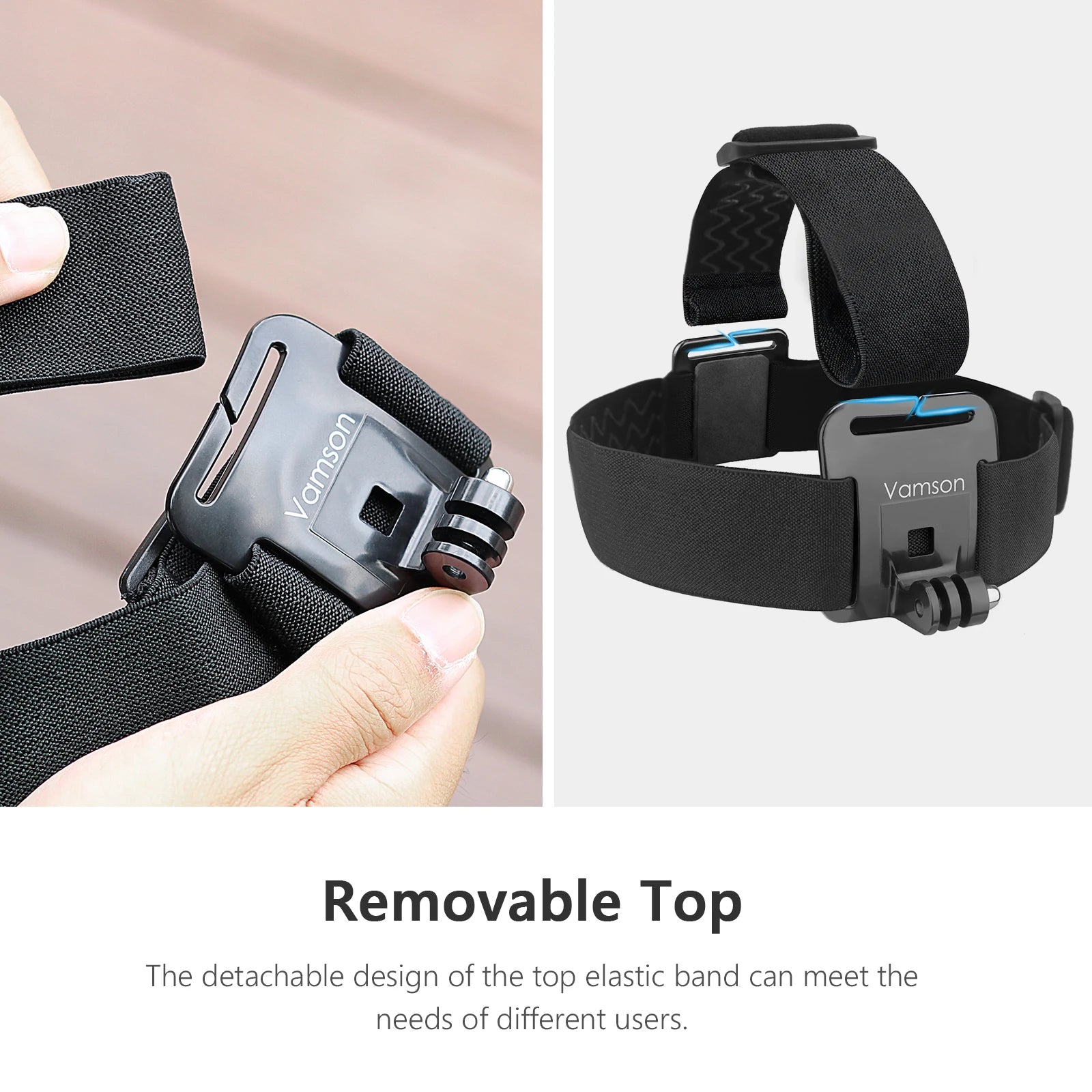 Vamson Head Strap for Gopro Hero 10 9 8 7 6 Camera Accessories Mobile Phone Clip Fix for iPhone 13 12 11 Xiaomi Samsung Huawei
