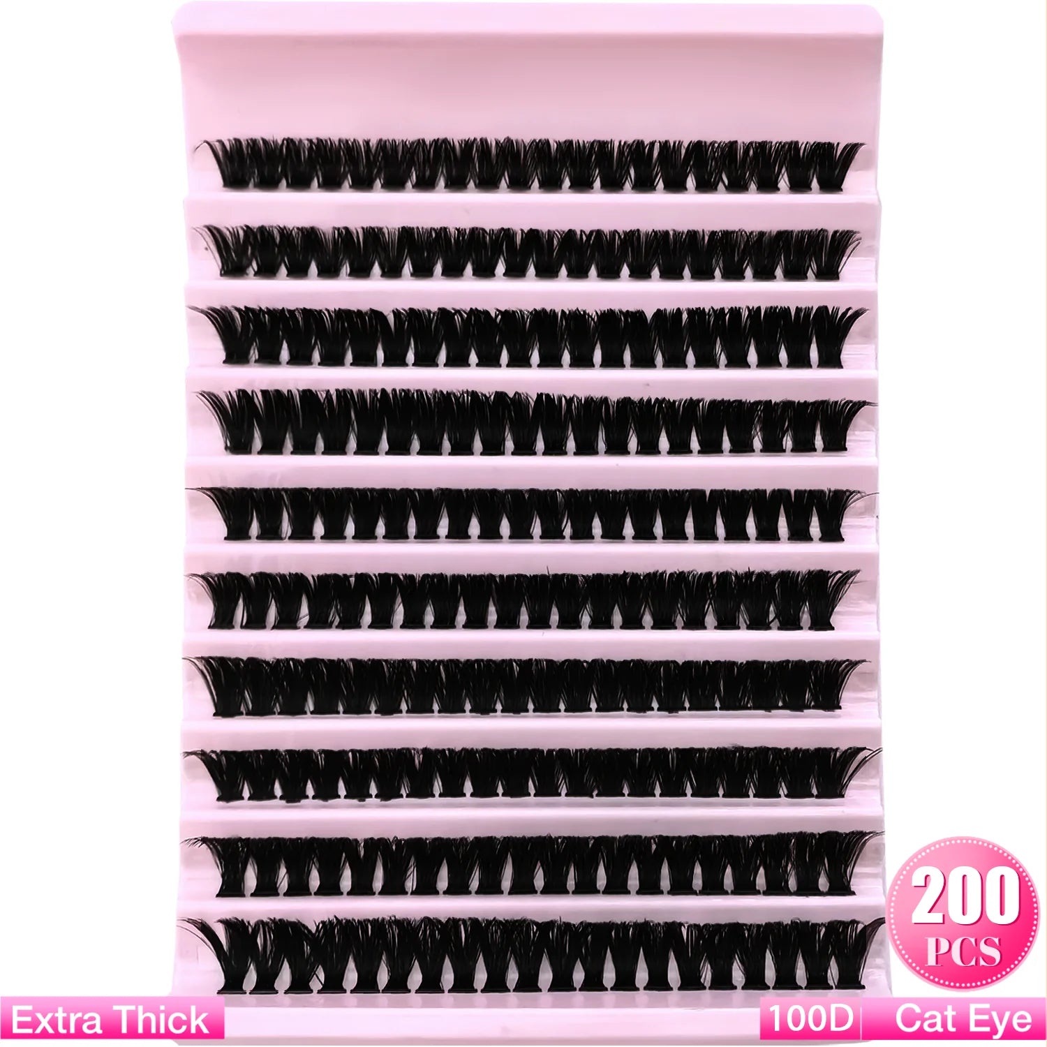 Individual Lashes 8-16mm 160pcs Cluster Lashes Natural Look Mixed Tray DIY Eyelash Extension Volume Lash Clusters Eyelashes