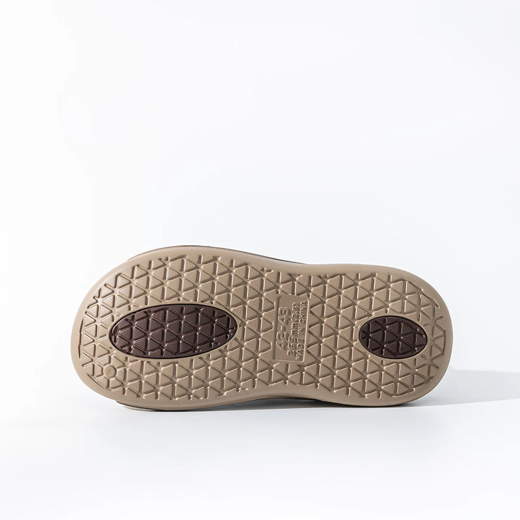 Men's Outdoor Slides Summer Thick Sole Sandals, Non-Slip Durable Beach Flip Flops, Open Toe Fashion Casual Sports Slippers