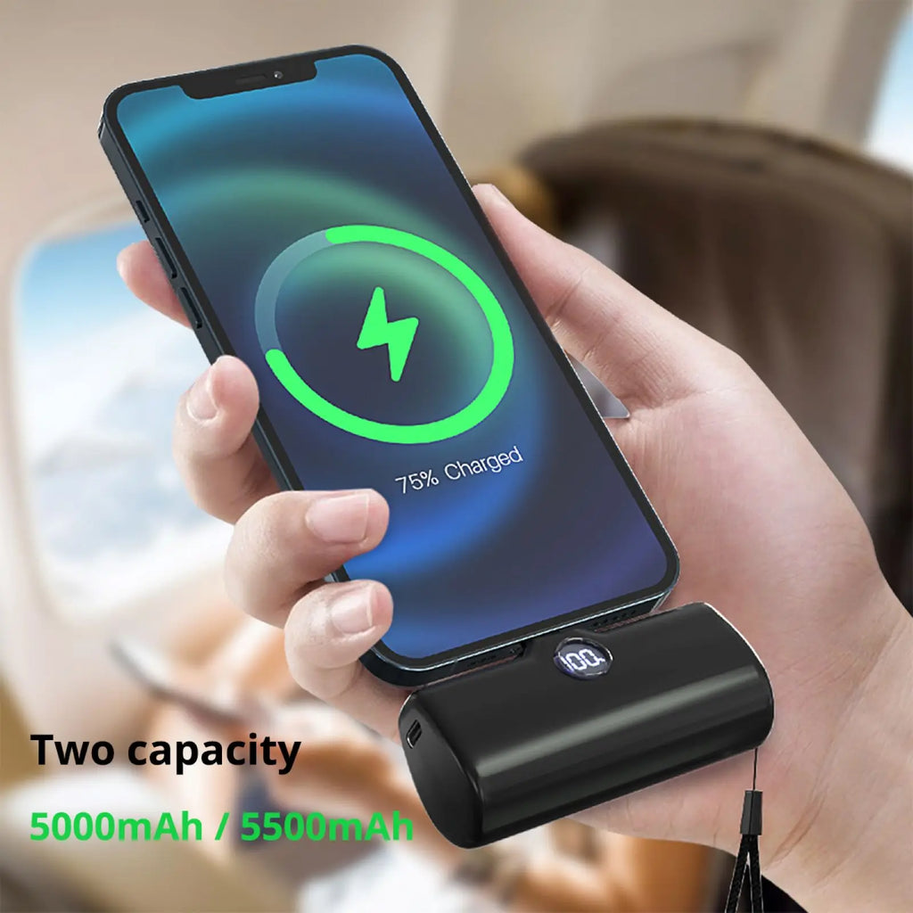 Pocket-sized Mini Power Bank Compact External Battery Portable Charger 5000mAh 5500mAh Spare Battery for iPhone Samsung Xiaomi
