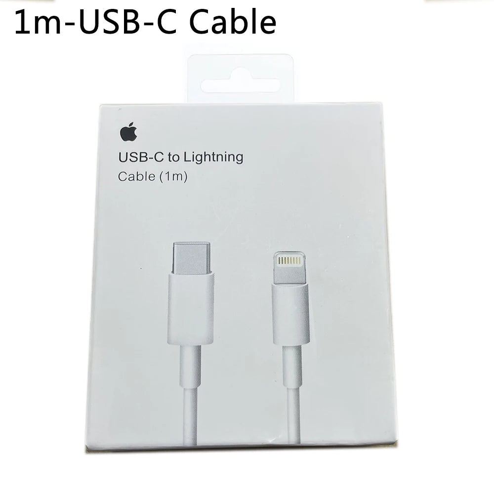 Original 20W USB-C Power Adapter For iphone 17 16 15 14 mini Pro Max Type C fast charger for Apple Cable for iPhone X 12 13 Plus