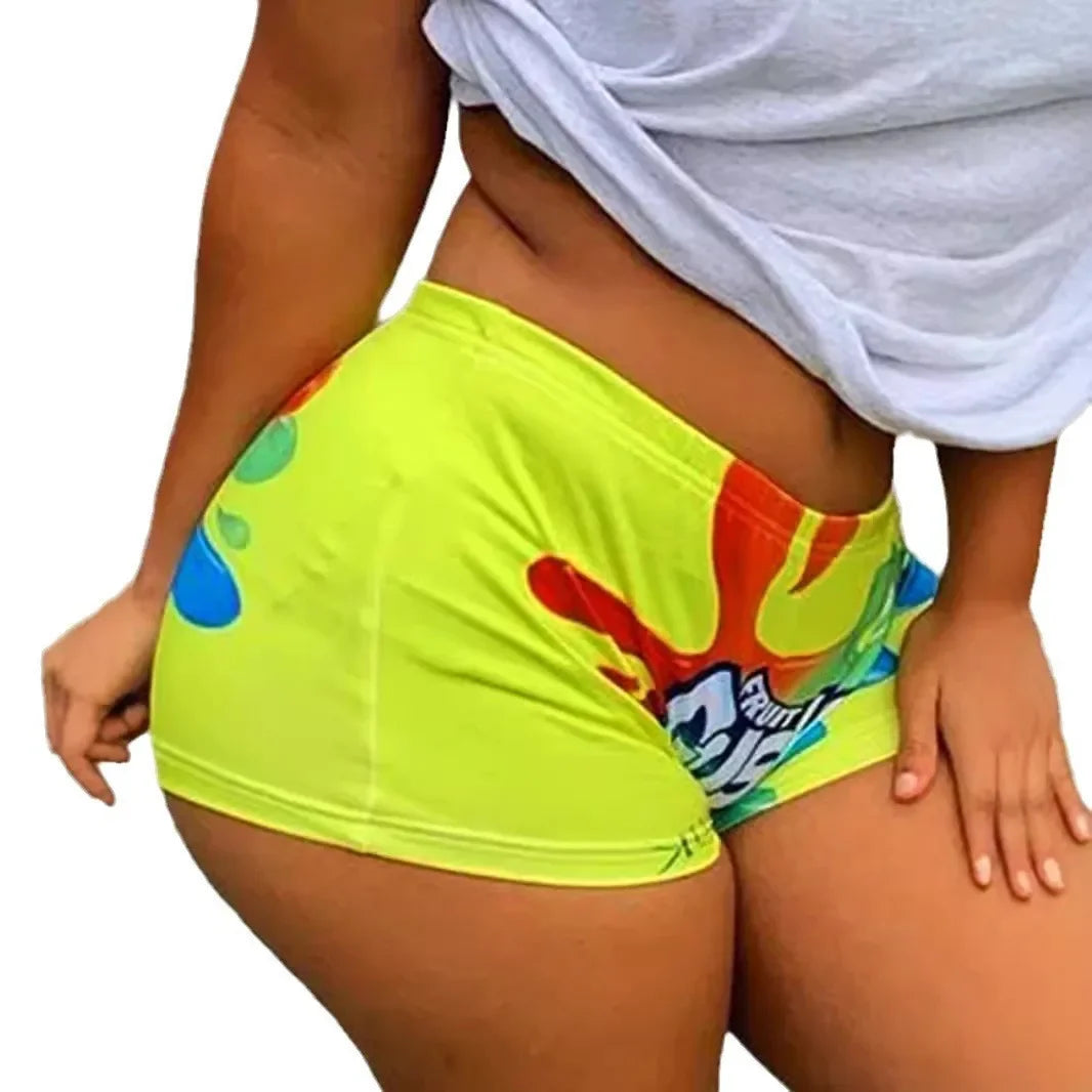Sexy Ladies Tight Short Pants Yoga Pants Pattern Printing Women's Long Pants Nine Points Seven Points Five Points Pants