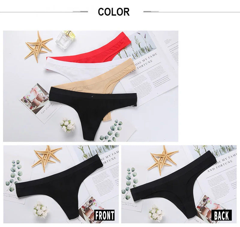 Women Sexy Custom Printing G string Underwear Cotton Panties for Lady Thongs Lingerie Underpant