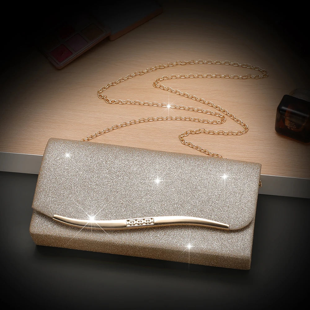 Party Ladies Sling Bags in Wholesale Price Luxury Handbags for Women Sliver Envelop Handbags Night Evening Clutch Birthday Gifts