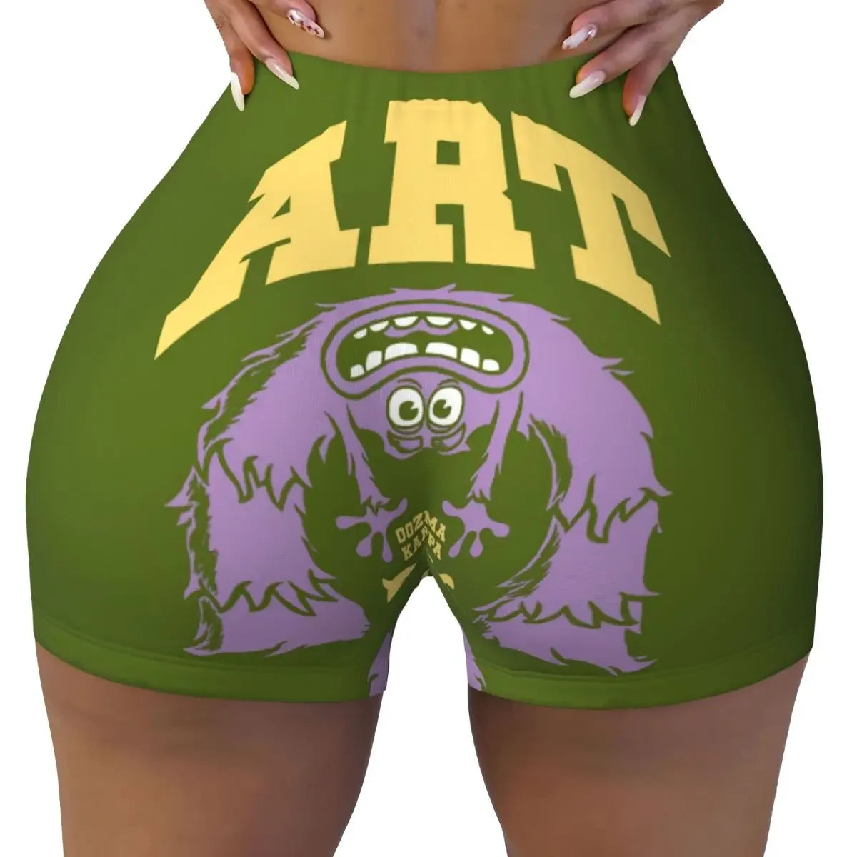 Custom Monsters University Mike M Logo Biker Running Gym Shorts for Women Athletic Workout Yoga Shorts