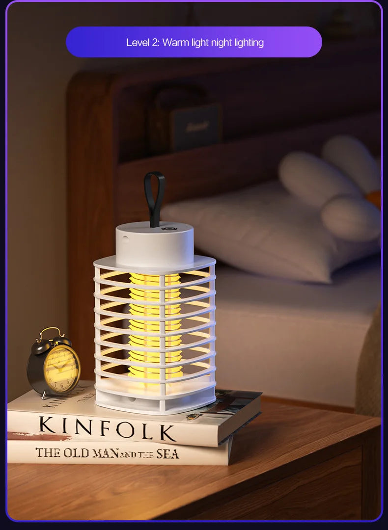 Electric Shock LED Mosquito Killer Lamp Indoor USB Rechargeable Portable Electric Fly Trap Mute Anti Mosquito Lamp
