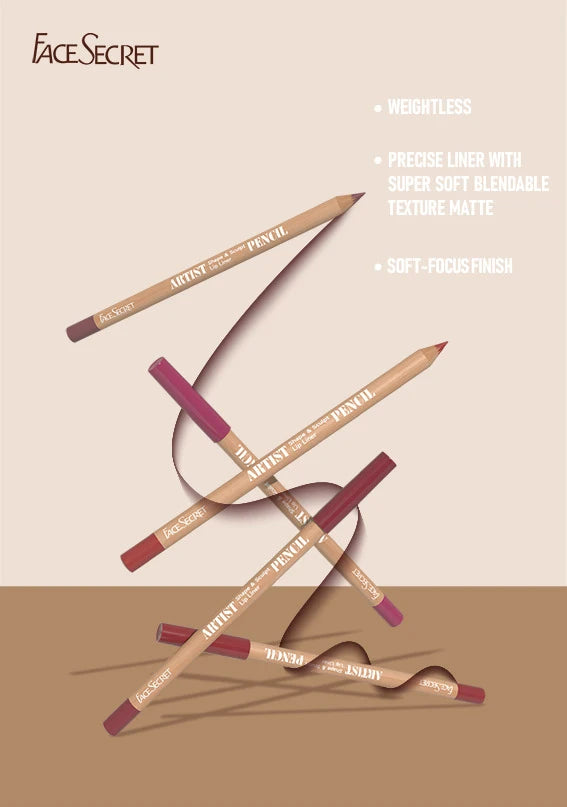 Face Secret 3Pcs Long-Lasting Velvet Lip Liner Matte Lipstick Waterproof Perfect Gift for Christmas Day, Lip Liner Set
