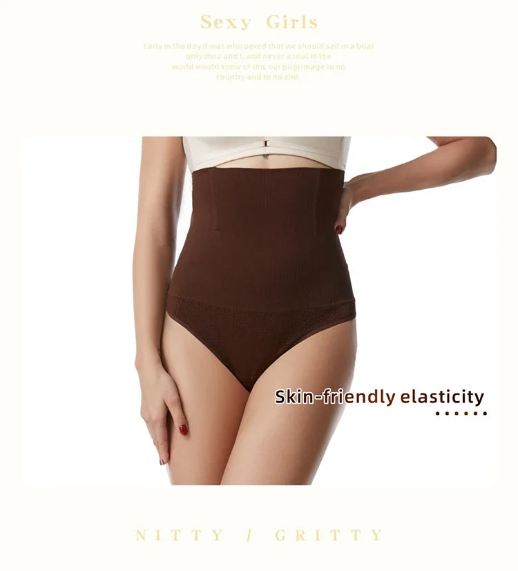 Women High Waist Body Recovery Slimming Underwear Tummy Control Panties Sexy Seamless Shapewear Thong Hip Lifting Corset