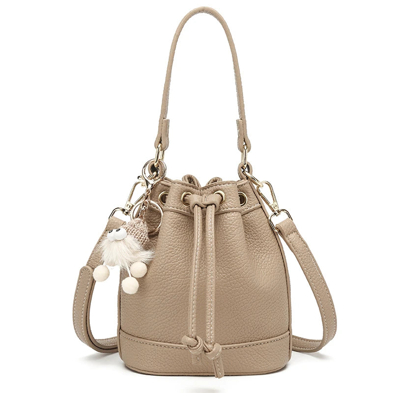 Summer New Advanced Sense Niche Design Bucket Bag 2025 Hot Sale Casual Large Capacity Versatile Drawstring Women's Handbags