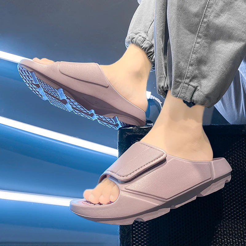 New Summer Men Massage Slippers Sides Indoor Outdoor Sandals Beach Casual Shoes Soft Sole Slides Men Flip-flops Men's Footwear