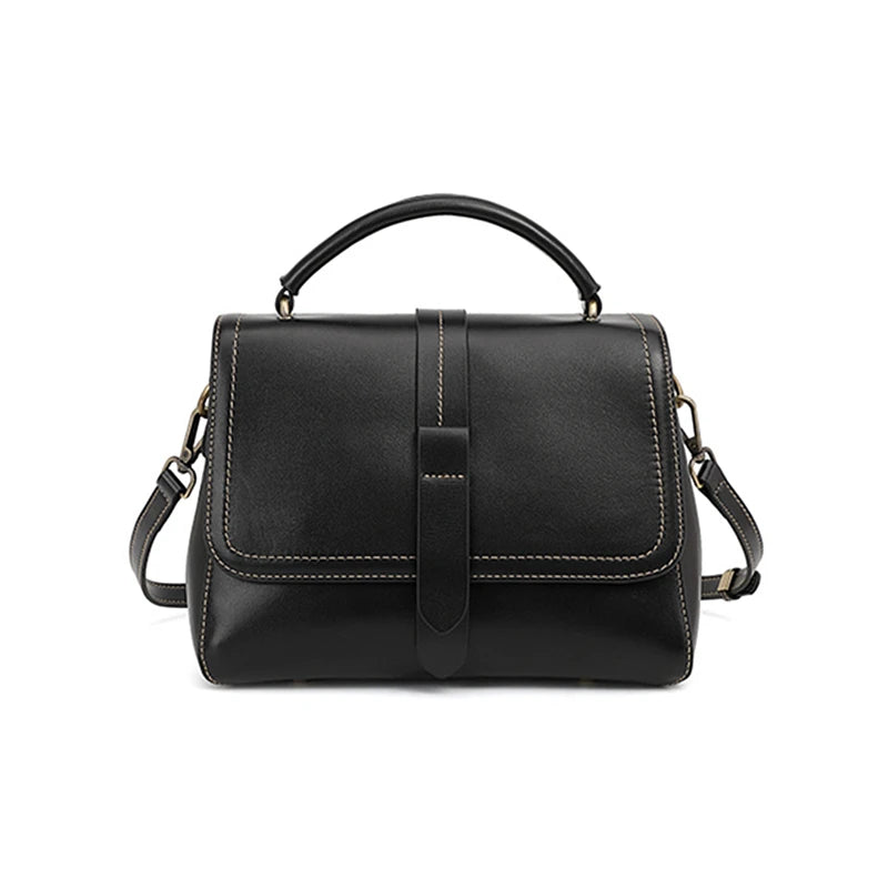 Burminsa Cowhide Genuine Leather Shoulder Bags For Women 2026 Luxury Designer Wide Strap Crossbody Satchel Work Ladies Handbags
