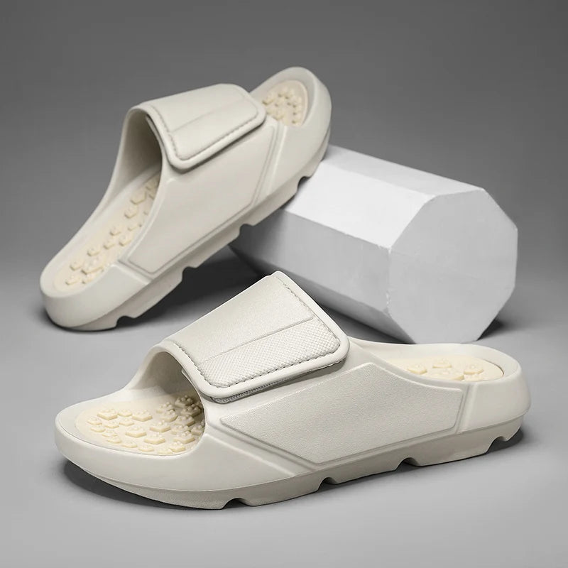 New Summer Men Massage Slippers Sides Indoor Outdoor Sandals Beach Casual Shoes Soft Sole Slides Men Flip-flops Men's Footwear