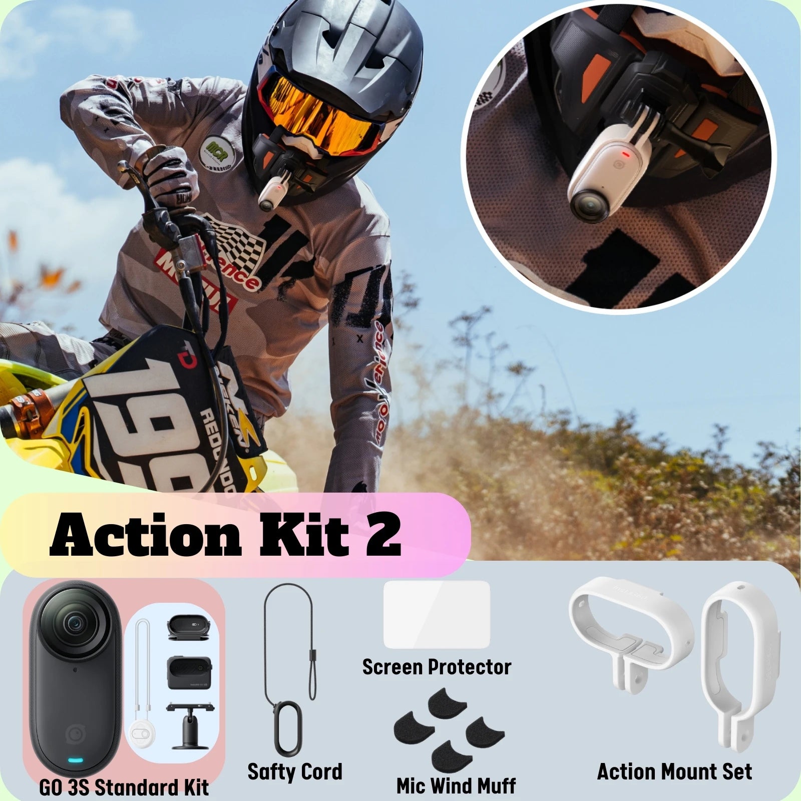 Insta360 GO 3S Tiny 4K Action Camera Black White 39g 64G 128G Action Pod AI Editing Waterproof FlowState Insta 360 GO3S Original