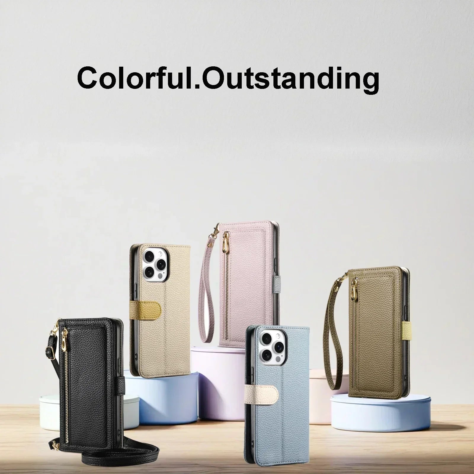 Leather Wallet Case Crossbody Phone Pouch with Multiple Card Slots for IPhone 17 16e 15 Plus 14 13 12 11 Xs Max Pro Case