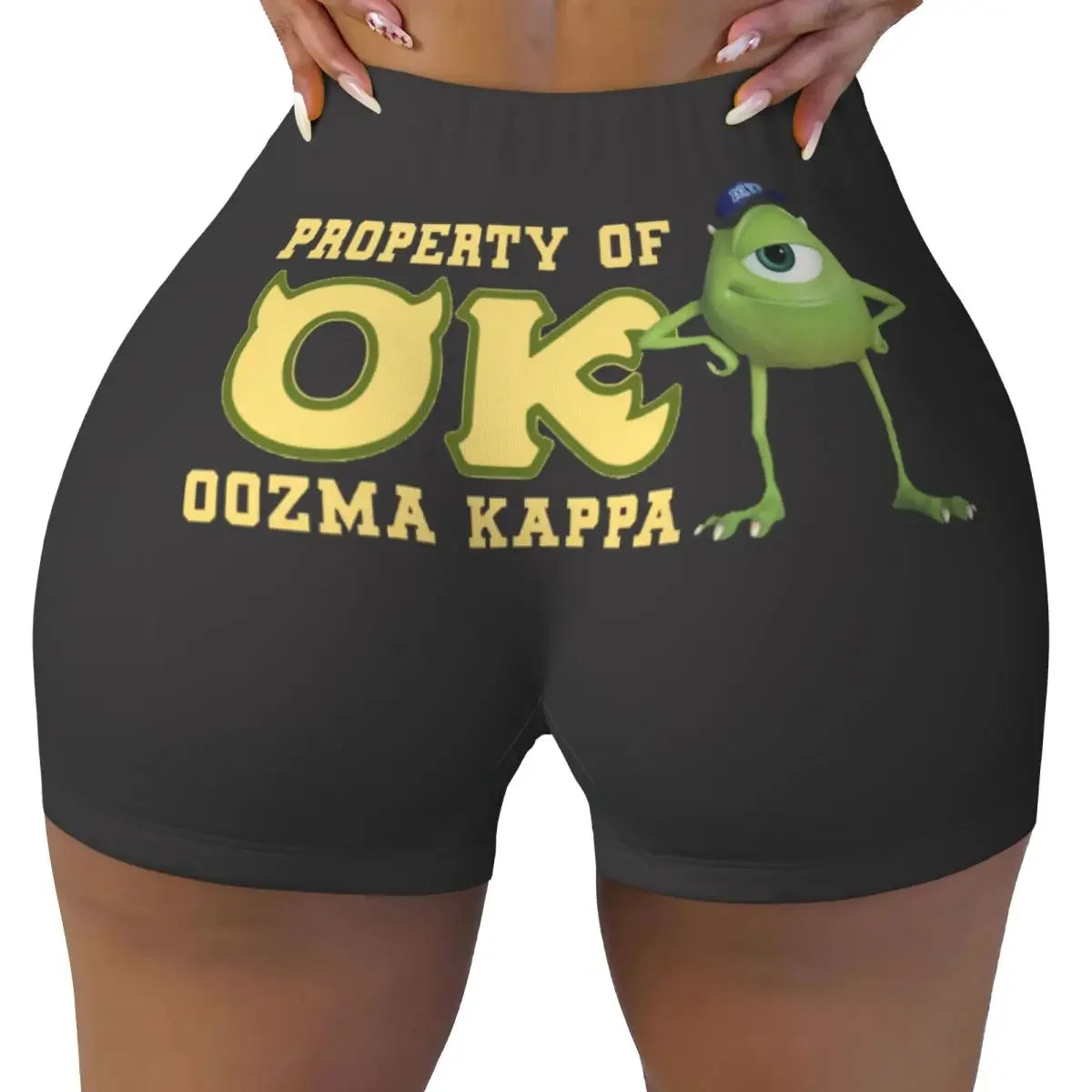 Custom Monsters University Mike M Logo Biker Running Gym Shorts for Women Athletic Workout Yoga Shorts