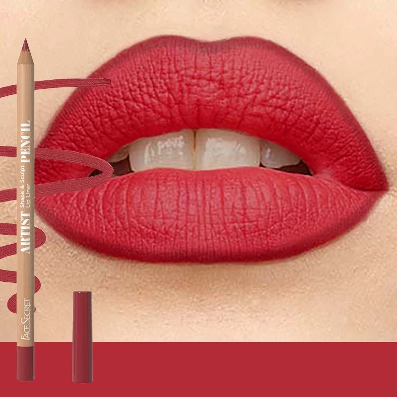 Face Secret 18 ColorLip Liner Pencil Weightless Precise With Super Soft Blendable Texture Matte Soft