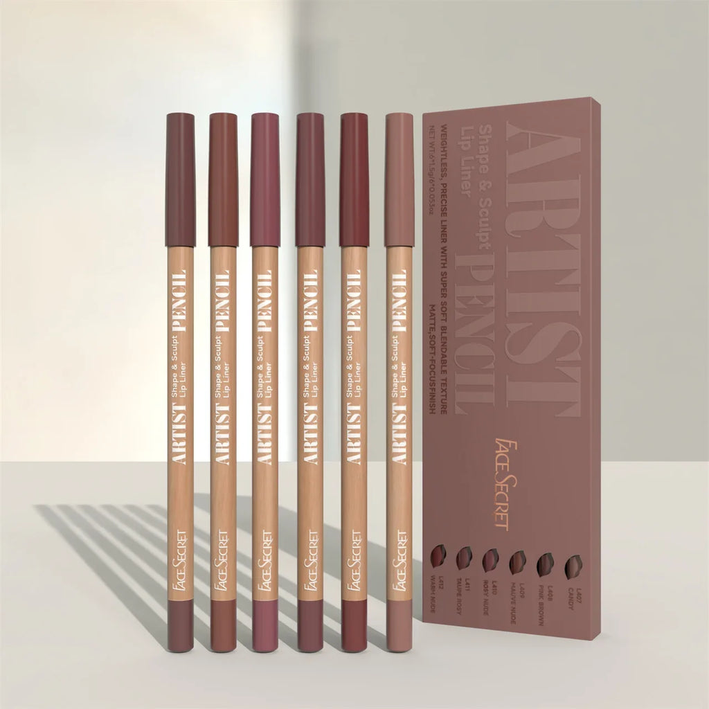 Face Secret 18 ColorLip Liner Pencil Weightless Precise With Super Soft Blendable Texture Matte Soft