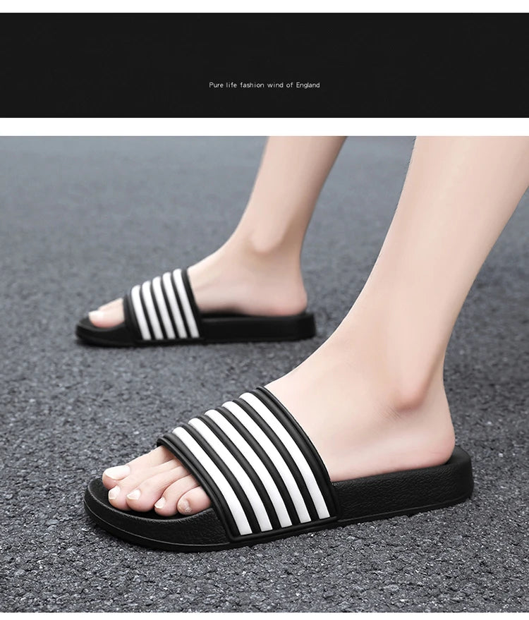 Men's Slides Sandals EVA Foam Comfortable Non-Slip Women's Massage Slippers for Beach Pool House Indoor Outdoor Shower