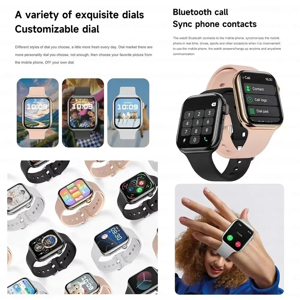 2026 New For Apple GPS Watch X 10 Smart Watch Men HD AMOLED Memory Music 3D Surround Bluetooth Call Waterproof Smartwatch Woman