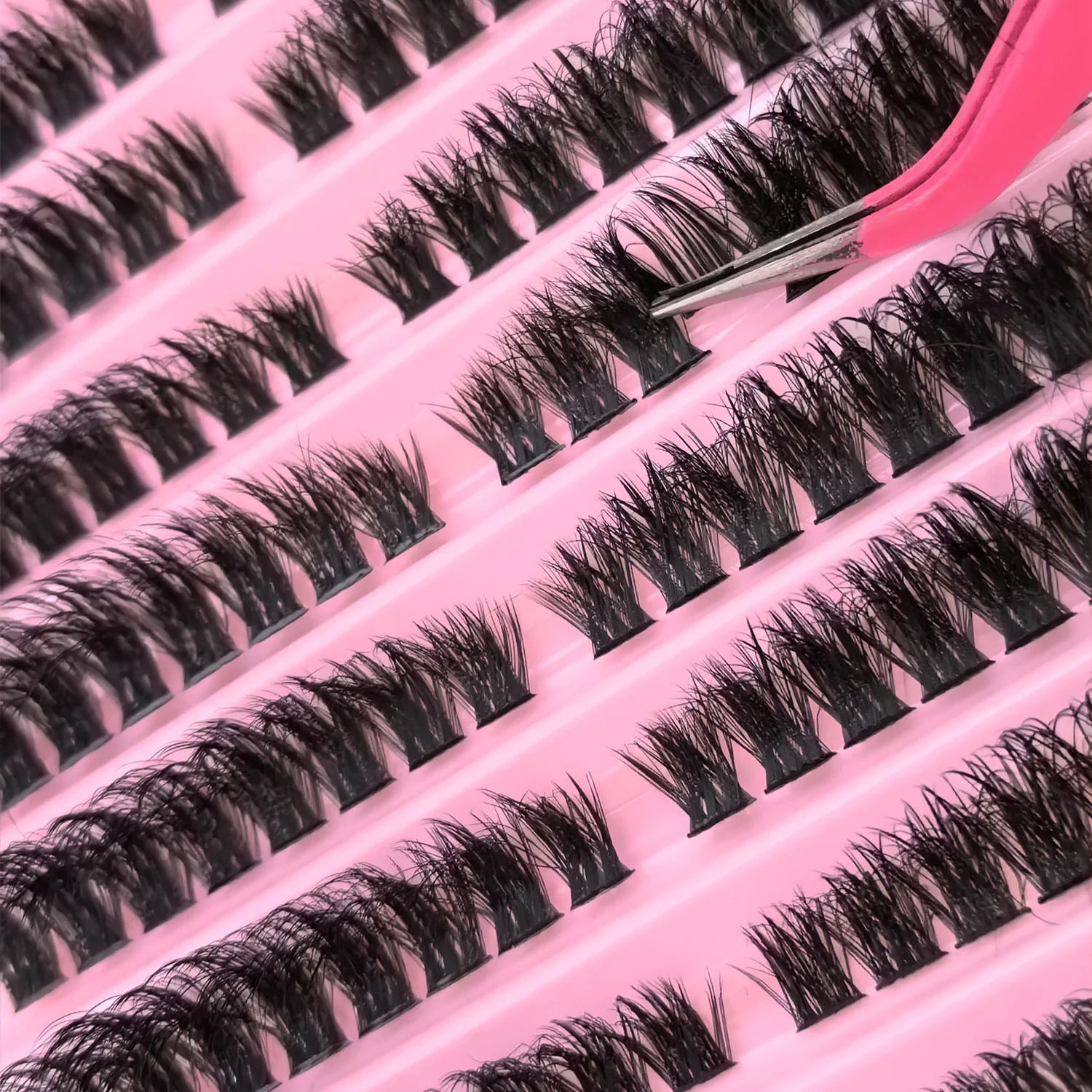 Individual Lashes 8-16mm 160pcs Cluster Lashes Natural Look Mixed Tray DIY Eyelash Extension Volume Lash Clusters Eyelashes