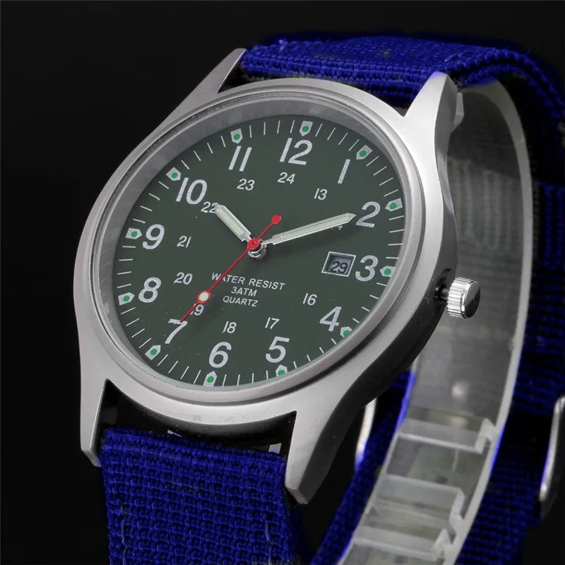 Boys Brand Cheap Watches Men Fashion Casual Nylon Band Sports Army Gifts Date Quartz Wrist Watch Fluorescent Relogio Masculino