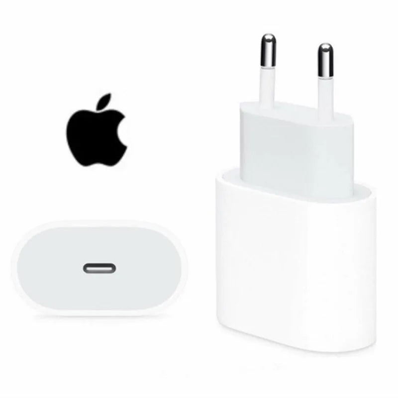 Original 20W USB-C Power Adapter For iphone 17 16 15 14 mini Pro Max Type C fast charger for Apple Cable for iPhone X 12 13 Plus