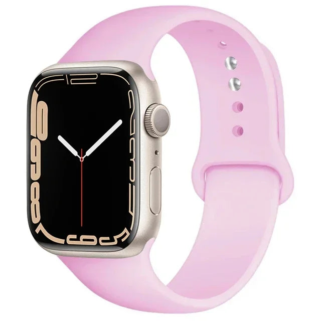 Silicone Band For Apple Watch strap 46mm 44mm 45mm 40mm 41mm 42-38mm 49mm sport bracelet iwatch series 11 10 9 8 7 6 5 SE Ultra3