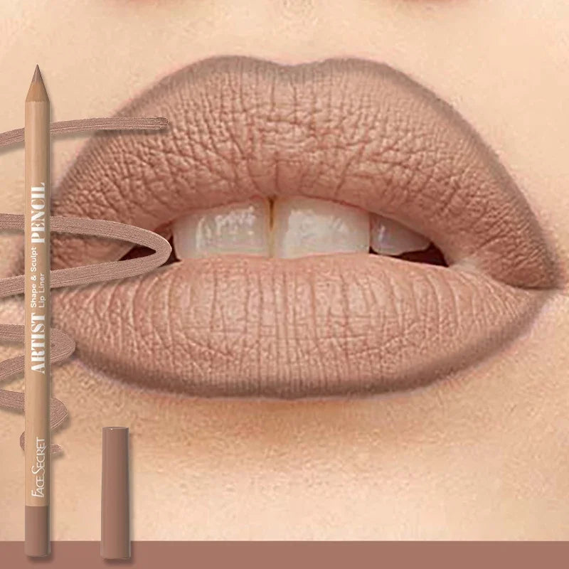 Face Secret 18 ColorLip Liner Pencil Weightless Precise With Super Soft Blendable Texture Matte Soft