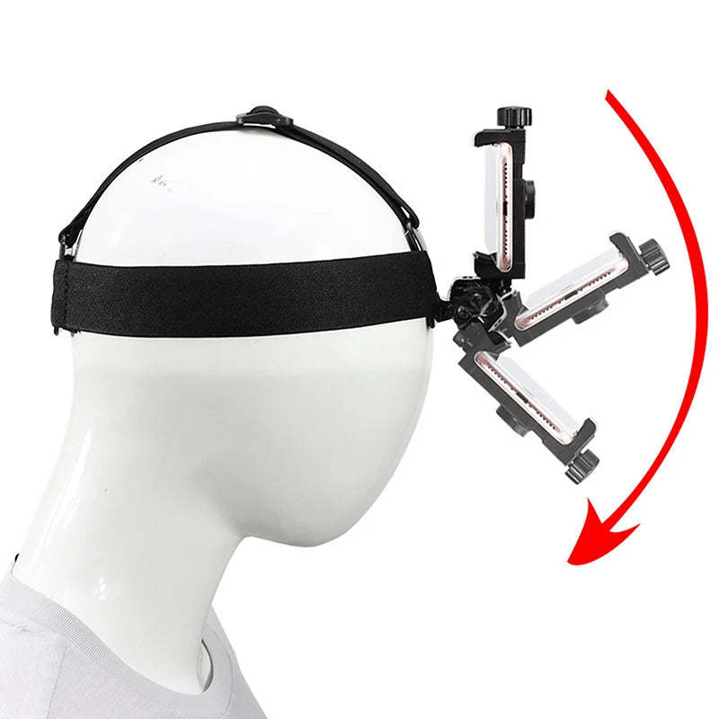 Hot Sale Head-Mounted Headband Bracket Adjustable Live Broadcast Mobile Phone Holder First-person Perspective Fixed Bracket Gift