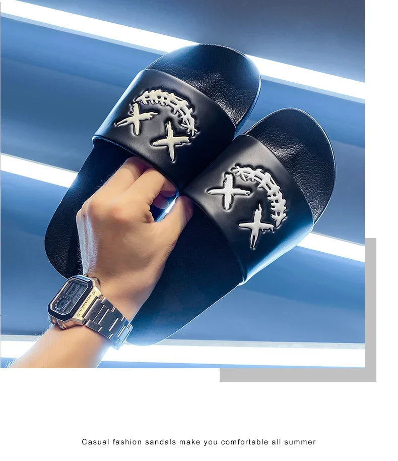 Men's Shoes Man Home Plips Plops Soft Slides Non-slip Slippers Indoor Outdoor EVA  Sandals Beach Garden Sandals Big Size 47 48