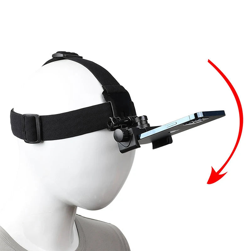 Hot Sale Head-Mounted Headband Bracket Adjustable Live Broadcast Mobile Phone Holder First-person Perspective Fixed Bracket Gift