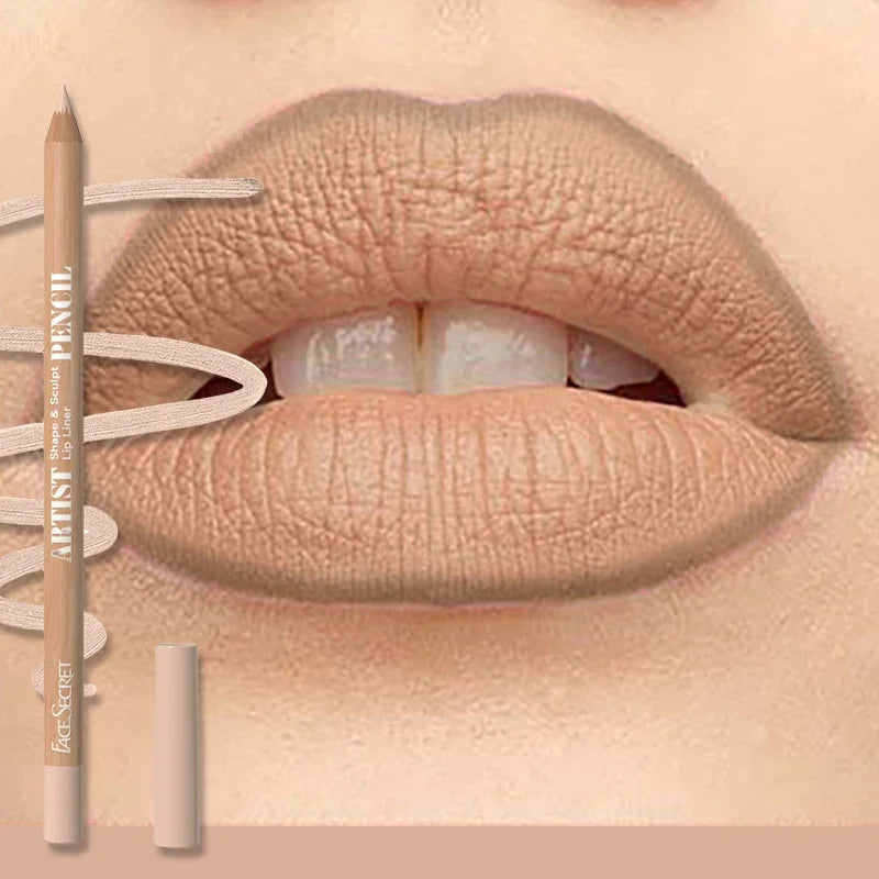 Face Secret 18 ColorLip Liner Pencil Weightless Precise With Super Soft Blendable Texture Matte Soft