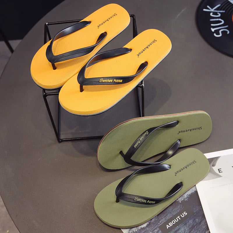 Eyriphy Soft Non-Slips Unisex Flat Slippers New Design Women Flip Flops Fashion Cozy Beach Slippers Holiday Hotel Shower Sandals