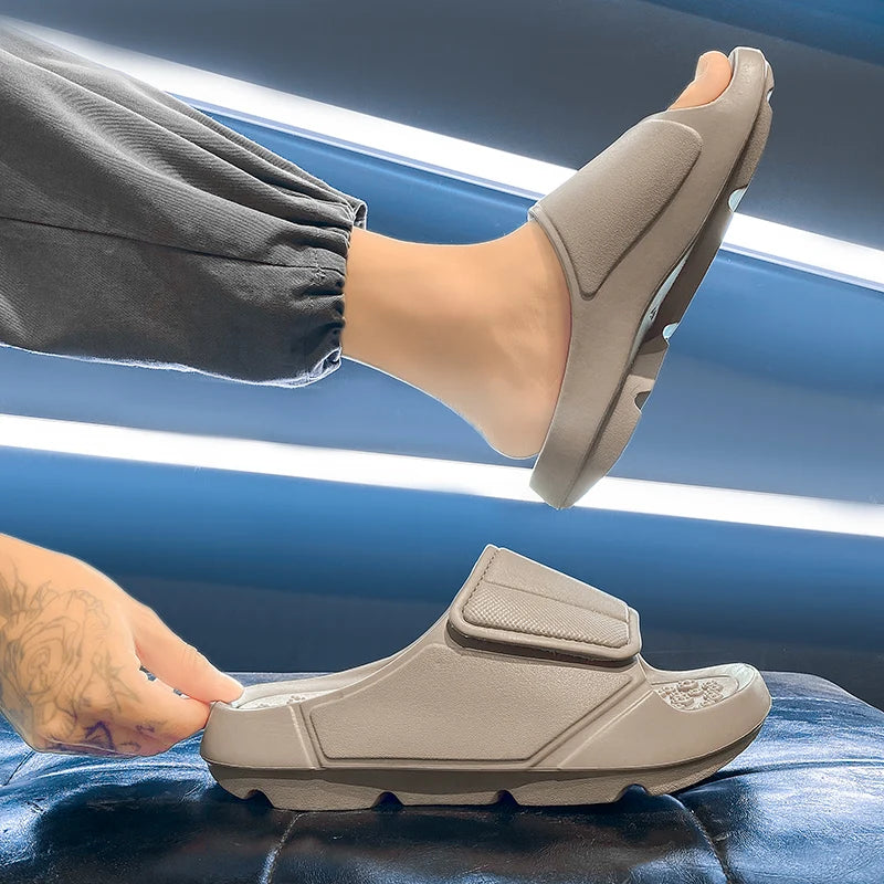 New Summer Men Massage Slippers Sides Indoor Outdoor Sandals Beach Casual Shoes Soft Sole Slides Men Flip-flops Men's Footwear