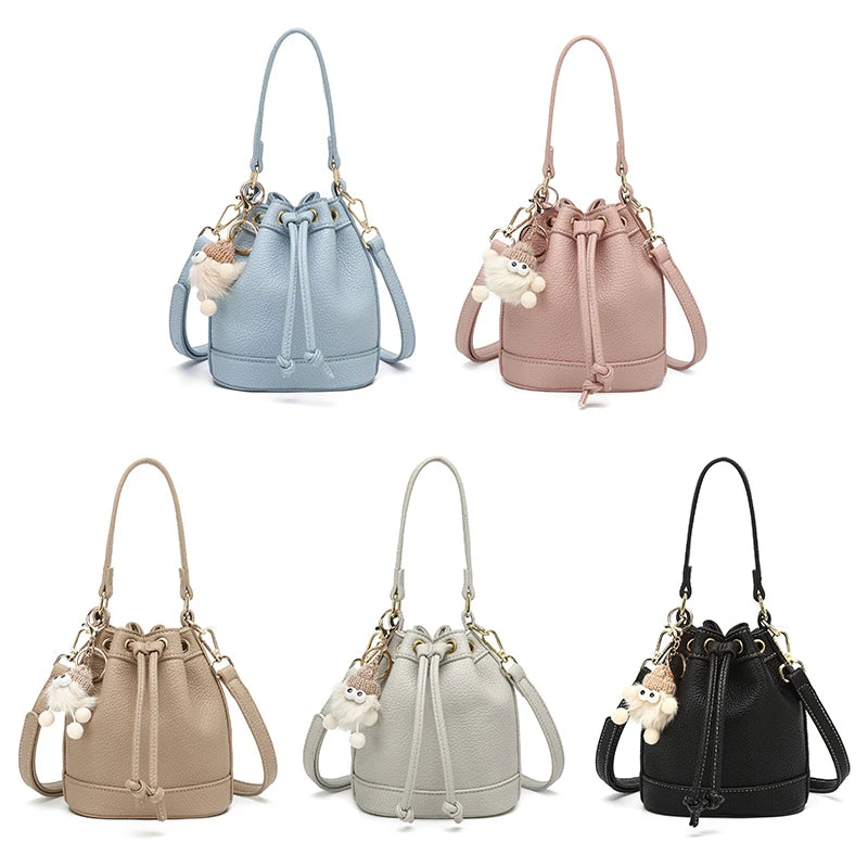 Summer New Advanced Sense Niche Design Bucket Bag 2025 Hot Sale Casual Large Capacity Versatile Drawstring Women's Handbags