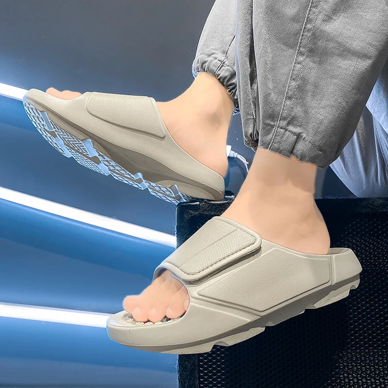 New Summer Men Massage Slippers Sides Indoor Outdoor Sandals Beach Casual Shoes Soft Sole Slides Men Flip-flops Men's Footwear