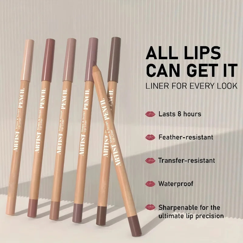 3Pcs Long-Lasting Velvet Lip Liner Matte Lipstick Waterproof  Perfect Gift for Valentine's Day, Lip Liner Set