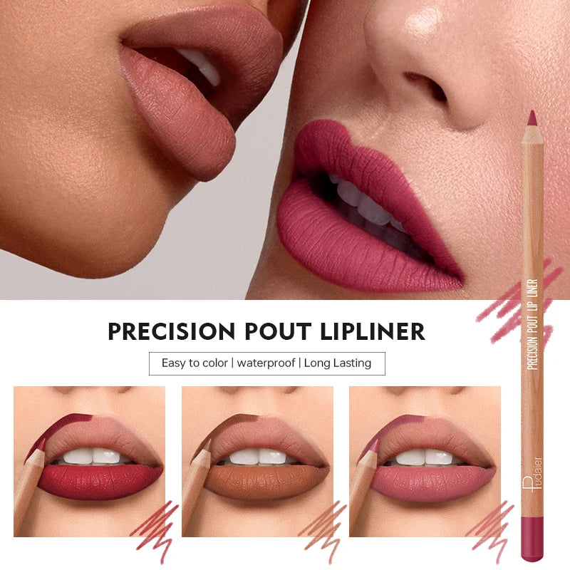 1pc Matte Lipstick & Liner Pen, Waterproof, Long-Lasting, Non-Stick, Berry Shades for All Skin Types, Makeup Pencils for Women