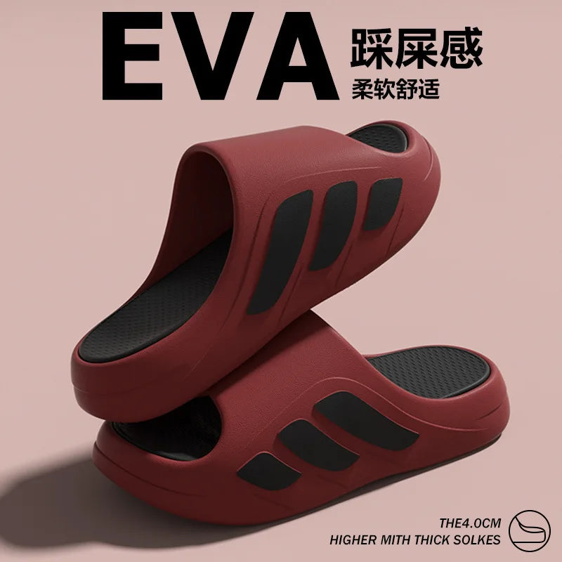 Outdoor sports slippers for men's home summer new style for wear thick sole non-slip eva anti-odor and outer wear sandals formen