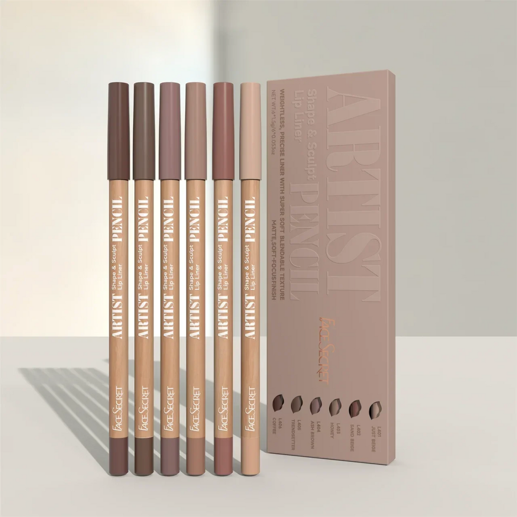 6pcs/set Lip Liner Pen 6 Colors Waterproof And Sweat-proof Not Easy To Fade Non-stick Cup Nude Lipstick Pencil SET