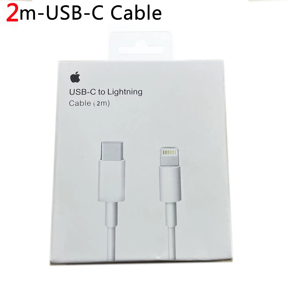 Original 20W USB-C Power Adapter For iphone 17 16 15 14 mini Pro Max Type C fast charger for Apple Cable for iPhone X 12 13 Plus
