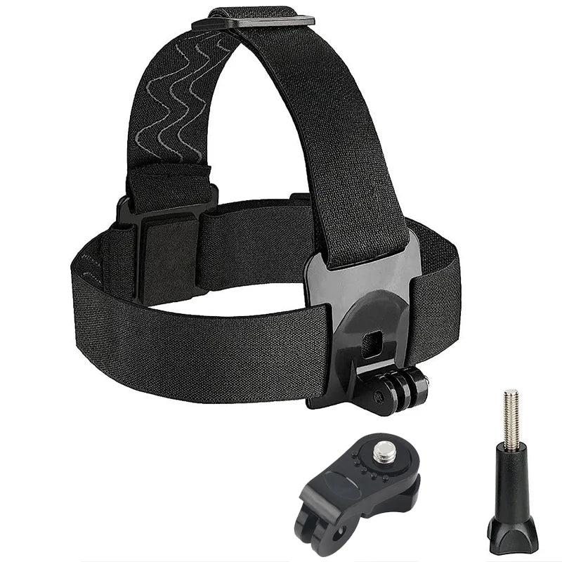 Adjustable Camera Headband Strap Kit For GoPro Hero 13 12 11 10 9 8 Insta360 X5 X4 DJI Action 6 5 AKASO SJCAM Phone Holder Vlog